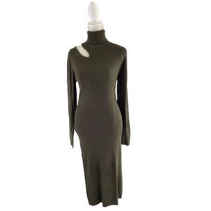 Venus midi olive green sweater dress size medium